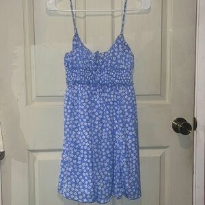 Blue floral love tree dress
